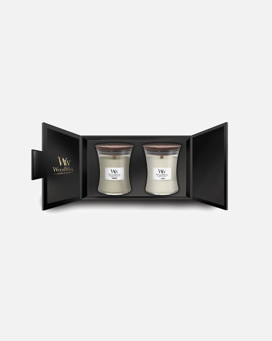 Woodwick Cofanetto  Confezione Regalo Due Candele Medie